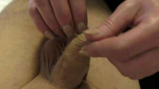 POV foreskin ลังเล่นอยู่กับอาการกะเผลกดิ๊กกันใน MedicalGlove